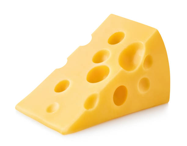 istock Delicious piece of cheese on white 1368818950