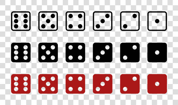 Game dice icon set. Vector EPS 10 Game dice icon set. Vector EPS 10 backgammon stock illustrations