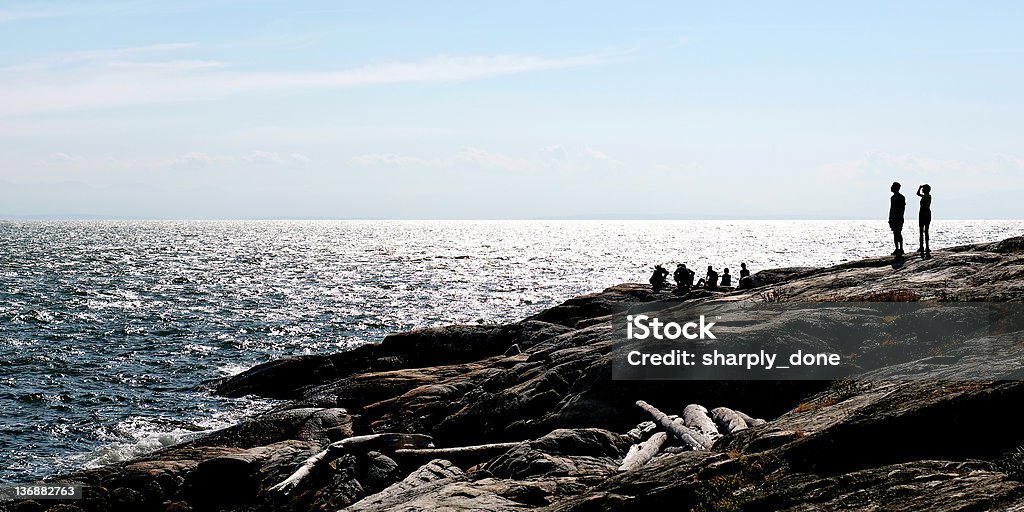 silhouette de vue sur l'océan - Photo de Admirer le paysage libre de droits