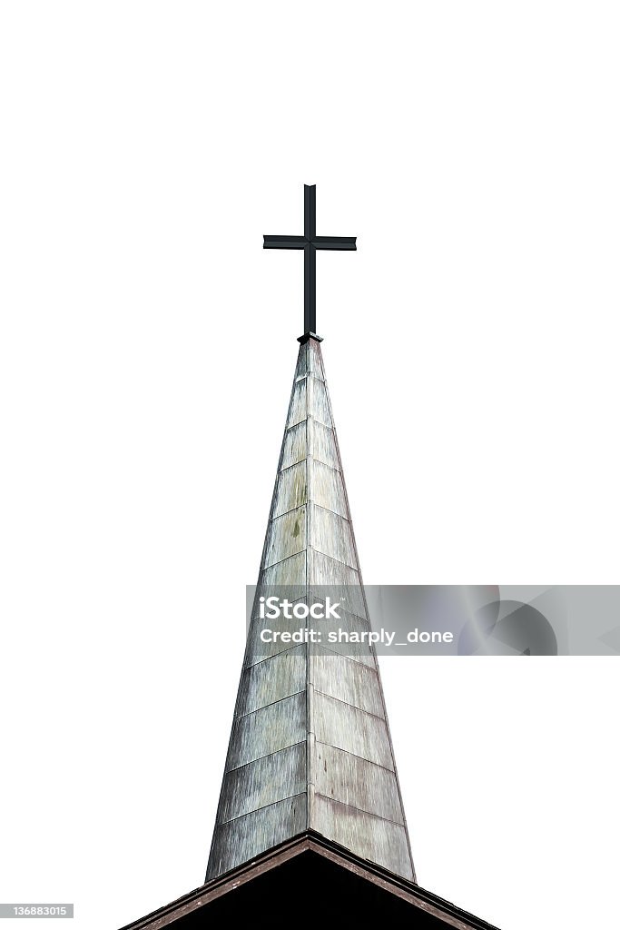 cross and steeple - Royalty-free Kerk Stockfoto