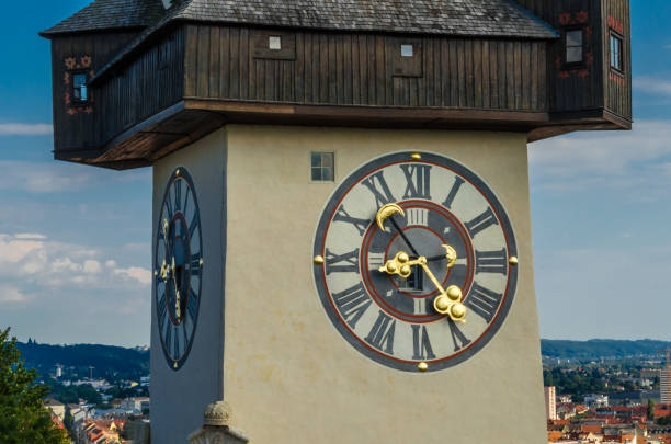 istock View of the clock tower in Graz, Austria 1368840845