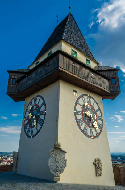 istock View of the clock tower in Graz, Austria 1368840846