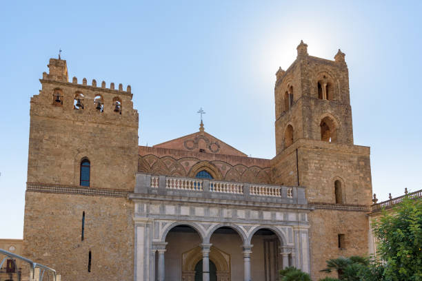 istock Front facade of the Monreale Cathedral on Sicily 1368843565