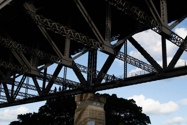 istock Sydney Harbour Bridge with bridge walkers 1368849114