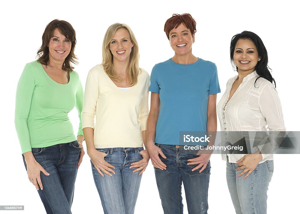 Quatro mulheres reais - Foto de stock de 2000-2009 royalty-free