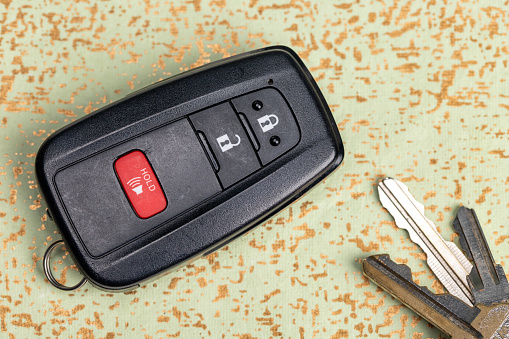 Remote key fob to start, stop, lock and unlock a vehicle