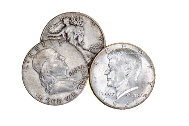 istock Three Vintage American Coins 1368858188