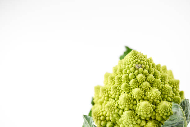 istock Romanesco cauliflower on white background 1368862279