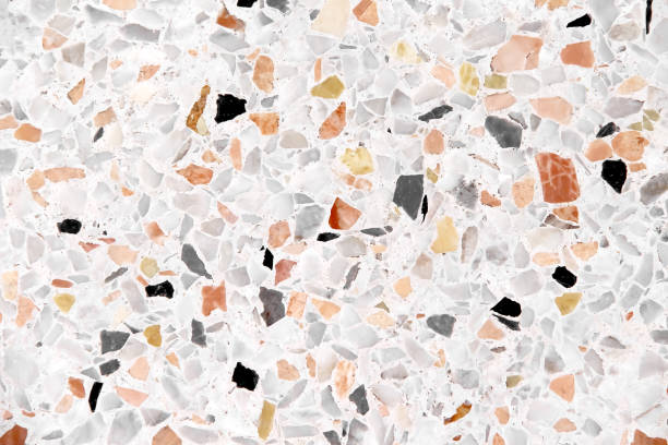 istock Polished stone(terrazzo) old color floor background 1368865051
