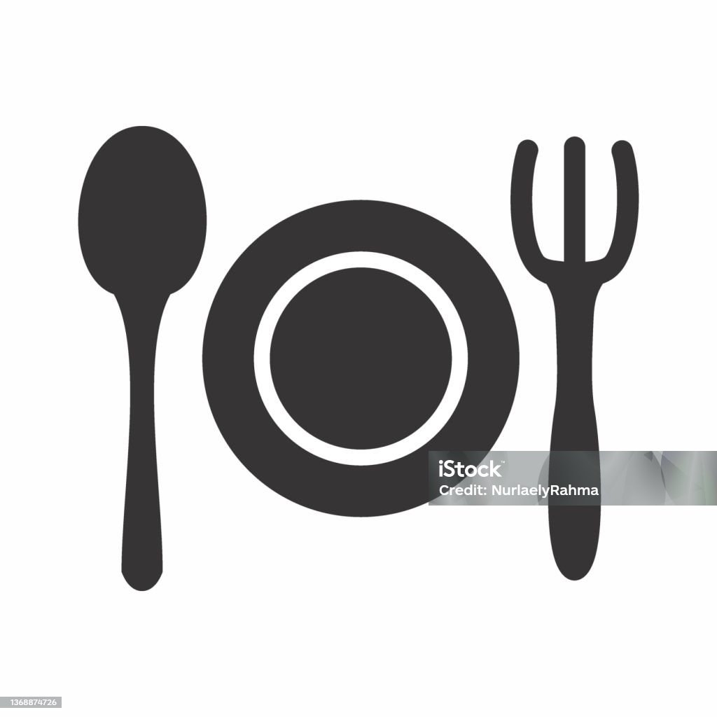 Dinner Vector Simple Vector Graphic Of Dinner Black Style Stock Illustration - Download ...