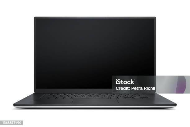Open Computer Screen Open Laptop Or Notebook Screen Front View Stock Photo - Download Image ...
