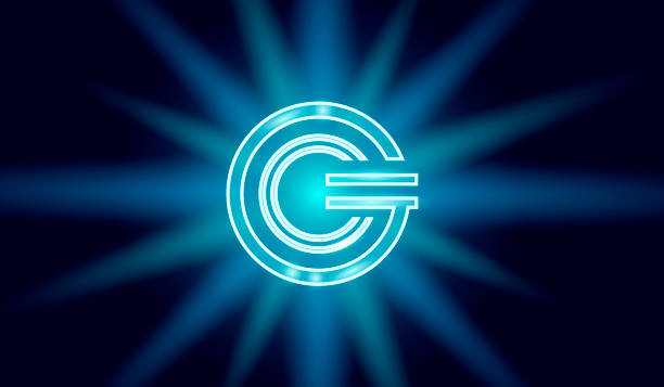 istock Global cryptocurrency GCC coin geometric glowing symbol. 3d render metallic star light digital electronic banking future innovation business technology vector illustration 1368878594