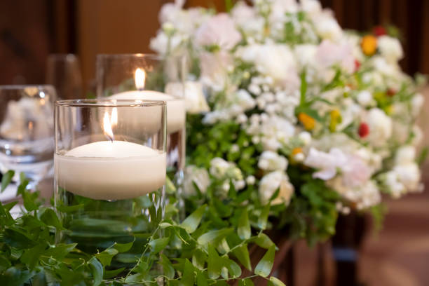 istock Colorful flowers used at wedding receptions 1368880428