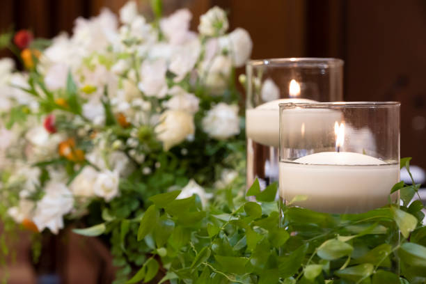 istock Colorful flowers used at wedding receptions 1368880440