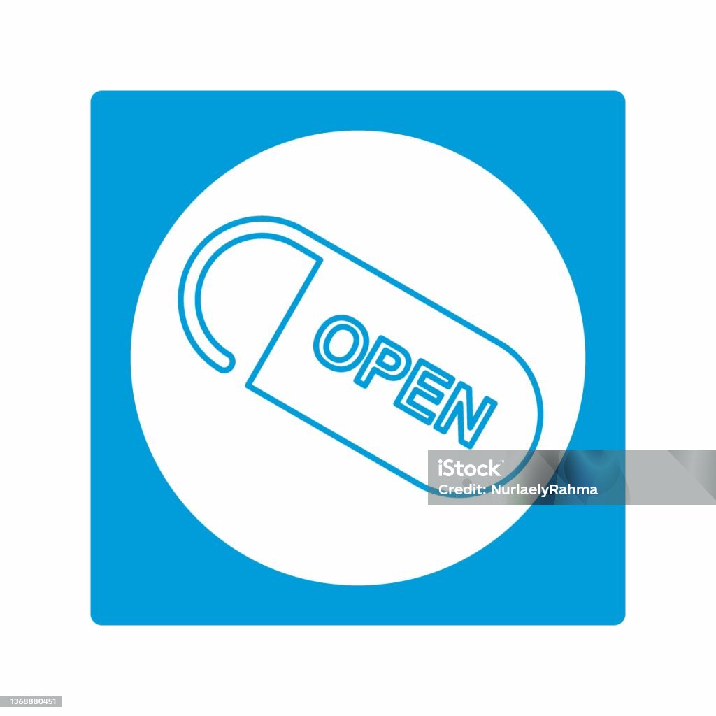 Open Tag Shape Vector Graphic Of Open Tag White Moon Style Stock Illustration ...