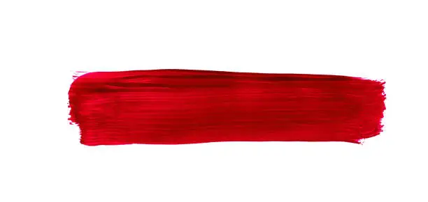 Photo of Background template: Hand drawn red paintbrush stripe