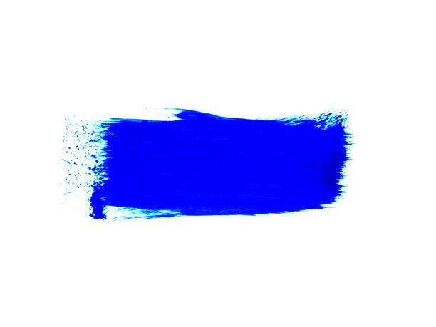 istock Paintbrush stroke with dark blue color 1368888352