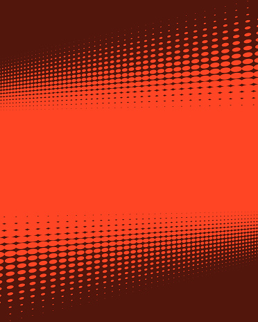 Red background template with gradient dots