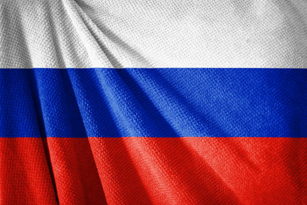 istock Russian Federation flag on towel surface illustration with 1368890426