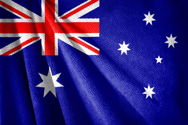 istock Australia flag on towel surface illustration with 1368890463