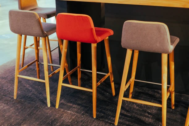 istock Modern wood chairs with different colors 1368893809