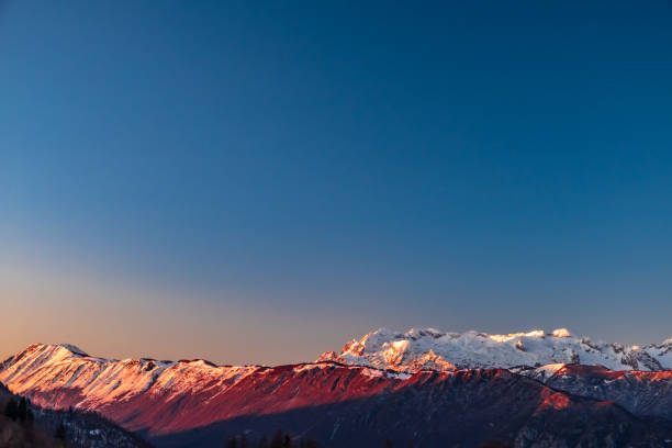 istock Winter sunset in the Julian alps 1368895660