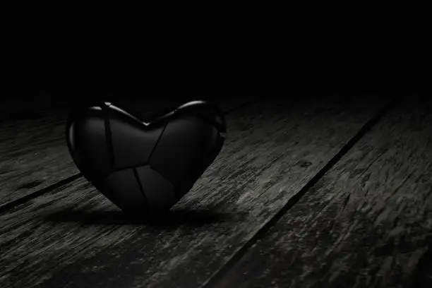 Broken heart background design. 3D rendering.Broken heart background design. 3D rendering.