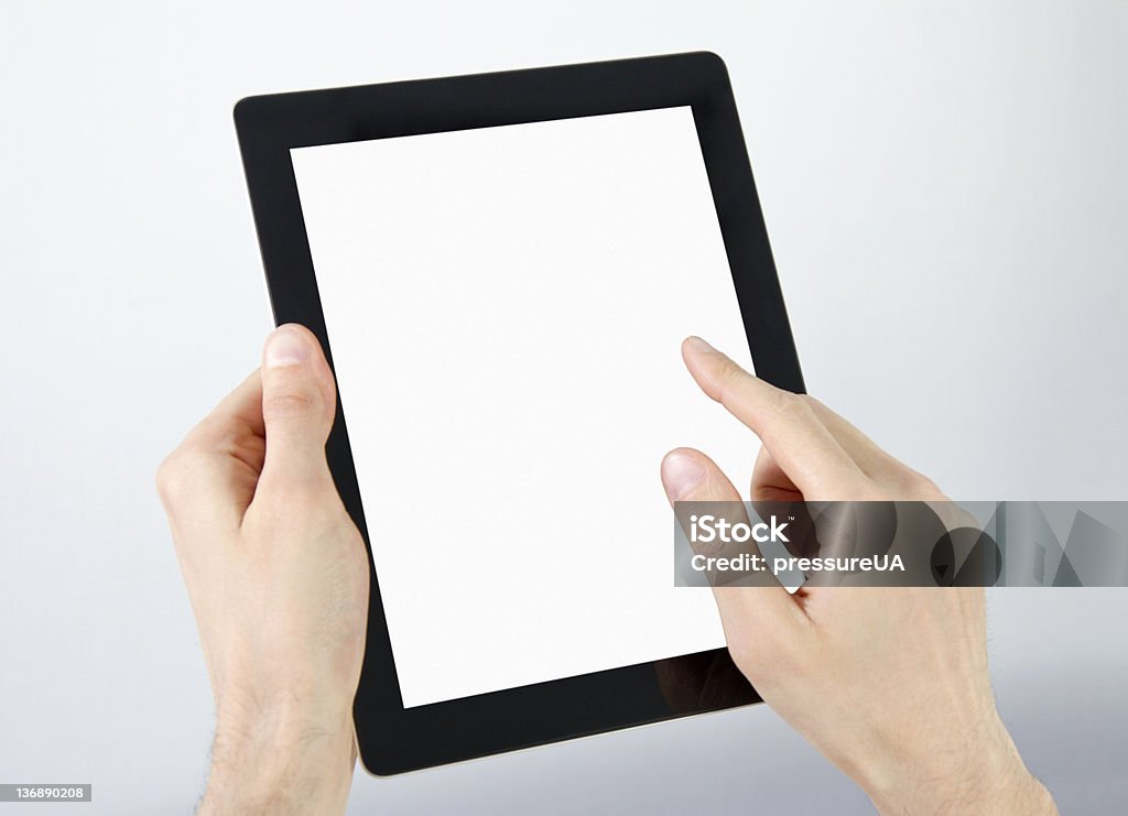 Travail avec tablette électronique - Photo de Adulte libre de droits