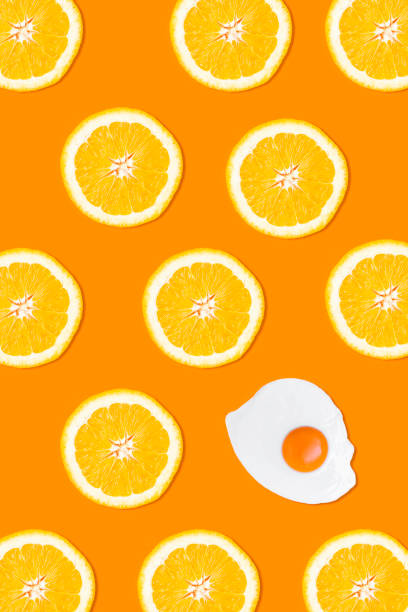 istock Creative photos of orange fruit on an orange background 1368903930