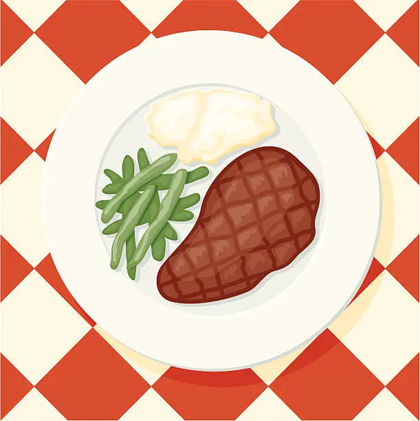 Vector illustration of New York Cut Steak