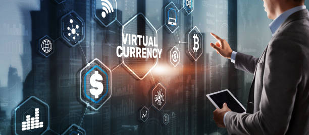 istock Virtual Currency Exchange Investment concept. Financial Technology Background 1368908505