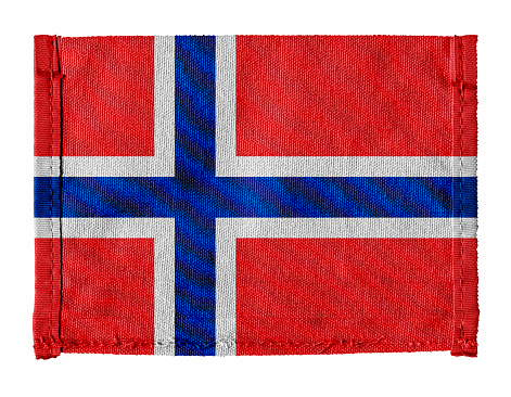 Flag of Norway with canvas background