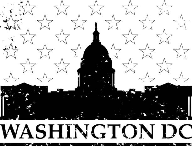 Washington DC Stamp Washington DC stamp. government clipart stock illustrations