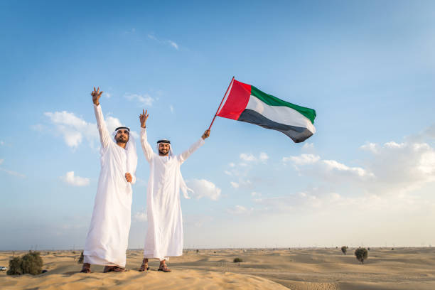 istock Arabic men in the desert 1368911996