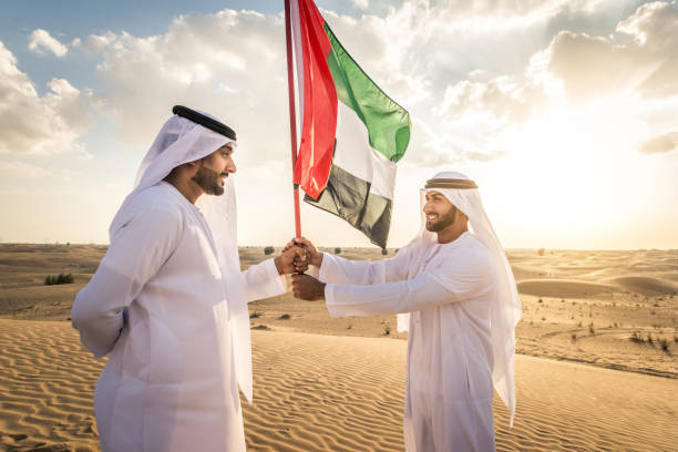 istock Arabic men in the desert 1368912873