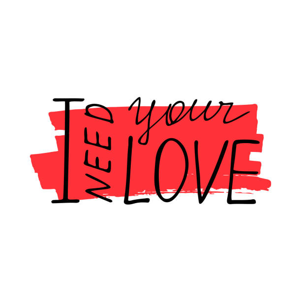 istock Love lettering,calligraphy.Valentine card,congratulation template.Handwritten text I need your love to holiday. 1368915530