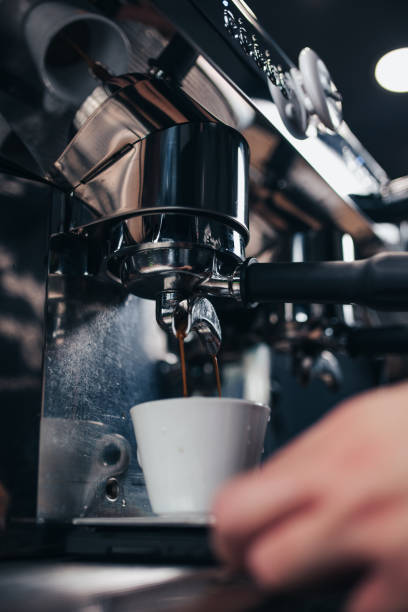 istock Interior and equipment of a professional bartender - coffee machine 1368915796