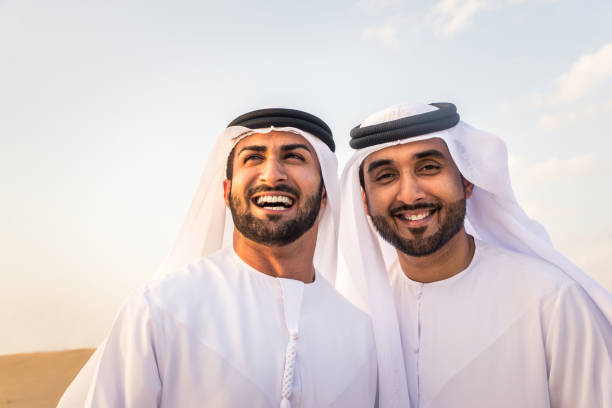 istock Arabic men in the desert 1368916348