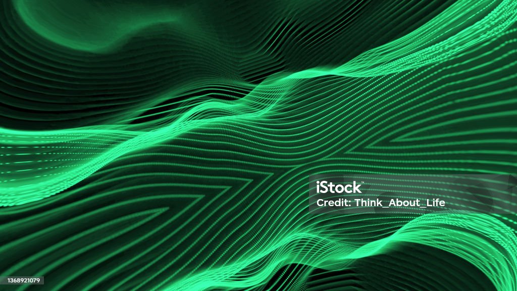 Abstract Techy Vector Abstract Techy Wavy Background With Particles Abstract Background With ...