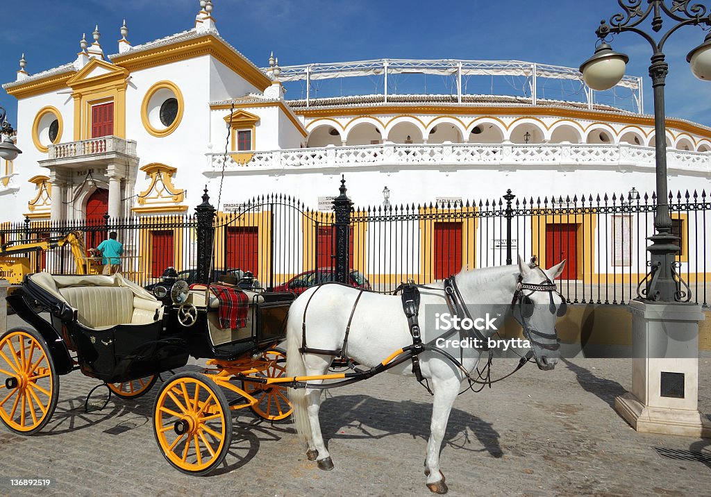 Haupteingang des La Maestranza, die Plaza de Toros, Sevilla, Spanien - Lizenzfrei Sevilla Stock-Foto