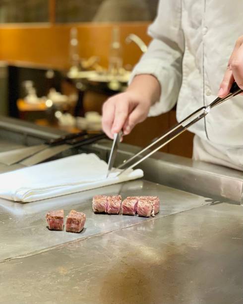 istock Black Kuroge Wagyu Sirloin Beef Steak 1368939709