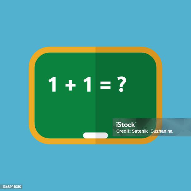 Addition Question Icon School Board Addition Task Stock Illustration - Download Image Now ...