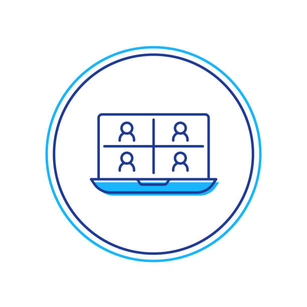Zoom Meeting Full Screen Illustrations, Royalty-Free Vector Graphics