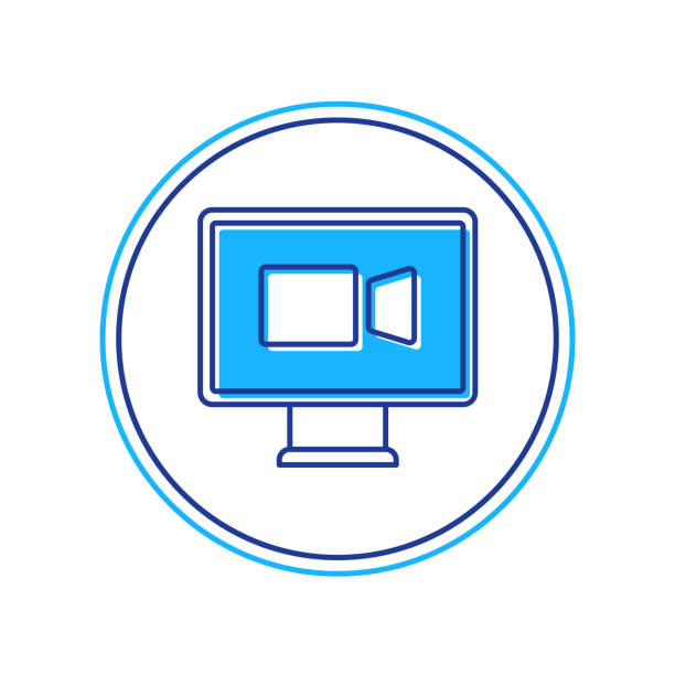 Zoom Meeting Full Screen Illustrations, Royalty-Free Vector Graphics
