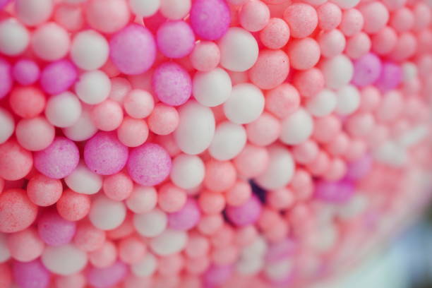 Red and pink candy hearts background. Valentines day and love concept.