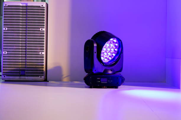 istock Flashing shiny golden stage lights entertainment 1368950079