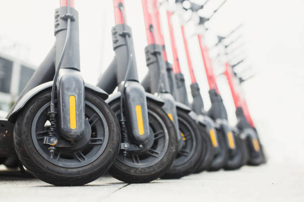 istock Affordable ecological transport - electric scooter 1368953747