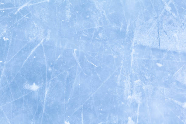 istock Empty ice rink with skate marks after the session outdoor. 1368955226