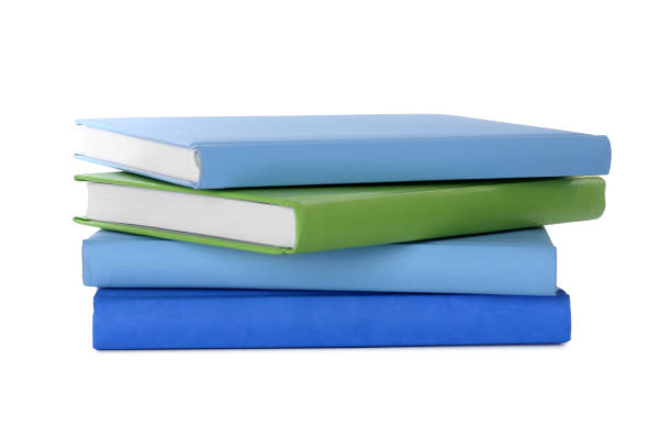 istock Stack of colorful books on white background 1368956092