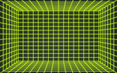 istock Neon Depth Grid Box 3D Virtual Reality Space Background 1368959290